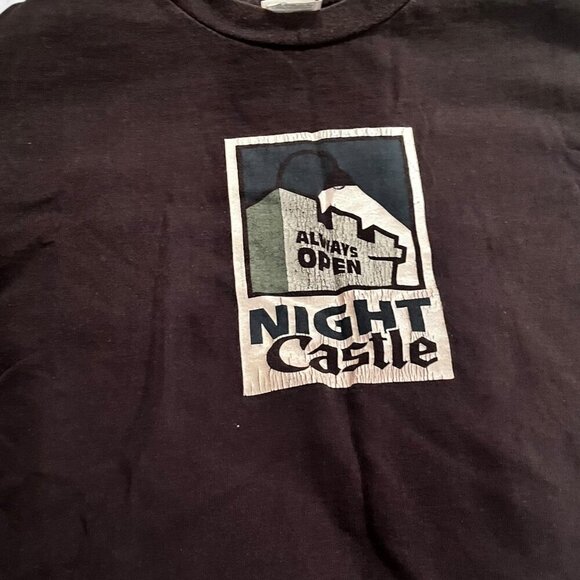 Vintage White Castle Delta Pro Weight Black Crew Neck T-Shirt Adult M - Picture 6 of 12